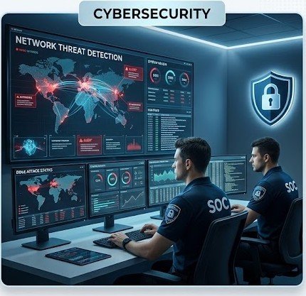 Security operations center monitoring cyber threats
